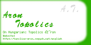 aron topolics business card